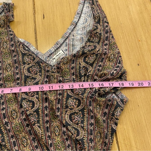 We the Free Women's Your Twisted Crop Tank Multicolor Brown Black Top New medium - Picture 13 of 14